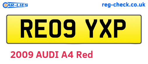 RE09YXP are the vehicle registration plates.