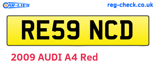 RE59NCD are the vehicle registration plates.