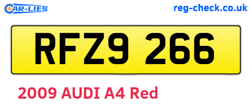RFZ9266 are the vehicle registration plates.