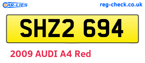 SHZ2694 are the vehicle registration plates.