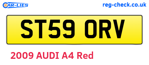 ST59ORV are the vehicle registration plates.