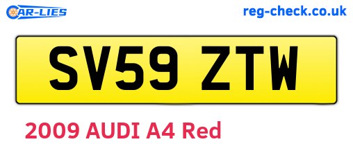 SV59ZTW are the vehicle registration plates.
