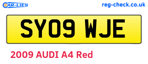 SY09WJE are the vehicle registration plates.