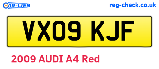 VX09KJF are the vehicle registration plates.