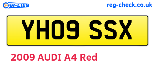 YH09SSX are the vehicle registration plates.
