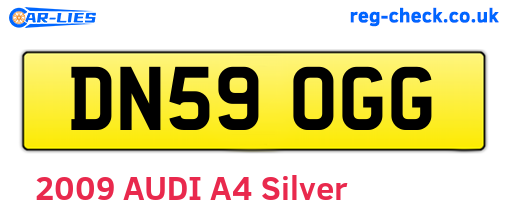 DN59OGG are the vehicle registration plates.
