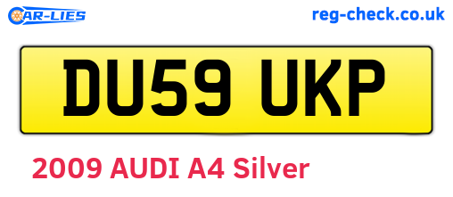 DU59UKP are the vehicle registration plates.