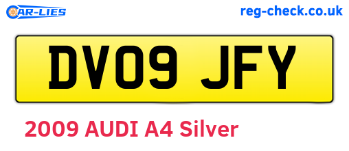 DV09JFY are the vehicle registration plates.