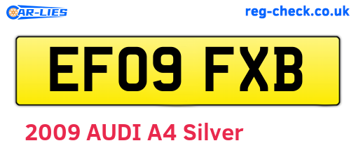 EF09FXB are the vehicle registration plates.