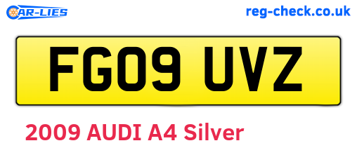 FG09UVZ are the vehicle registration plates.