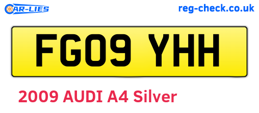 FG09YHH are the vehicle registration plates.