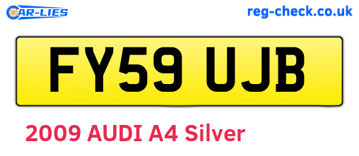 FY59UJB are the vehicle registration plates.