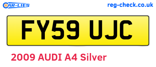 FY59UJC are the vehicle registration plates.