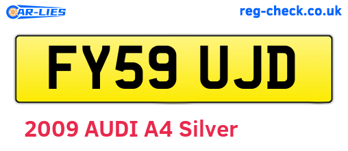 FY59UJD are the vehicle registration plates.