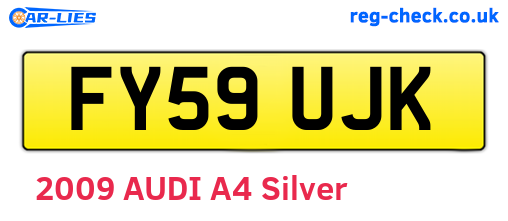 FY59UJK are the vehicle registration plates.