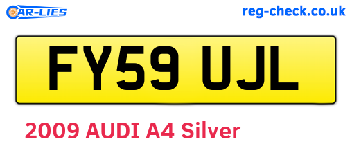 FY59UJL are the vehicle registration plates.