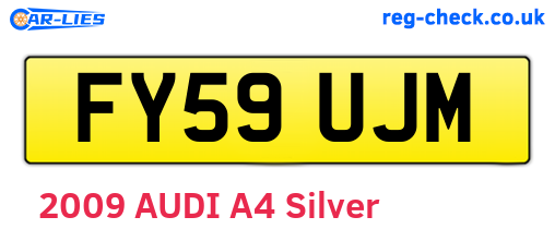FY59UJM are the vehicle registration plates.