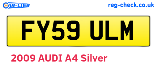 FY59ULM are the vehicle registration plates.