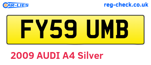 FY59UMB are the vehicle registration plates.