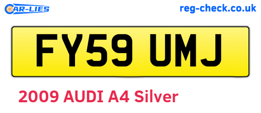FY59UMJ are the vehicle registration plates.