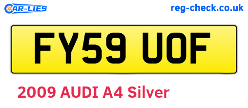 FY59UOF are the vehicle registration plates.