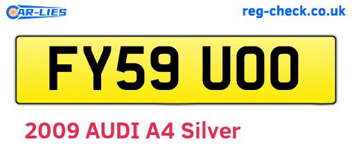 FY59UOO are the vehicle registration plates.
