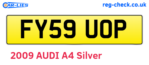 FY59UOP are the vehicle registration plates.