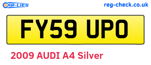 FY59UPO are the vehicle registration plates.