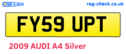 FY59UPT are the vehicle registration plates.