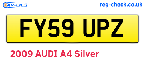 FY59UPZ are the vehicle registration plates.