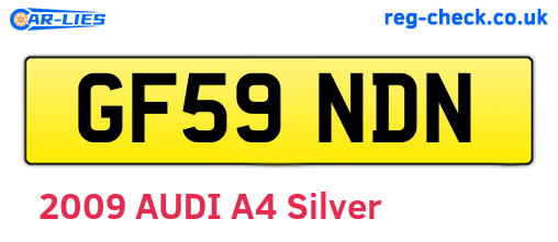 GF59NDN are the vehicle registration plates.