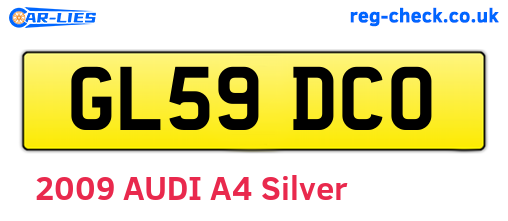 GL59DCO are the vehicle registration plates.