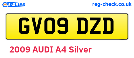 GV09DZD are the vehicle registration plates.