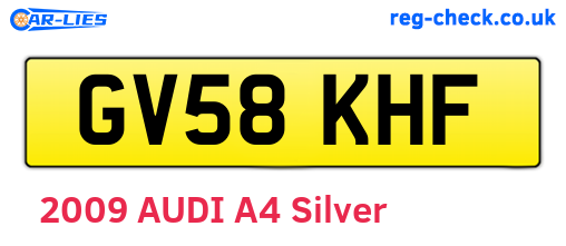 GV58KHF are the vehicle registration plates.