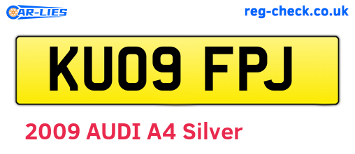KU09FPJ are the vehicle registration plates.