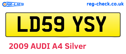 LD59YSY are the vehicle registration plates.