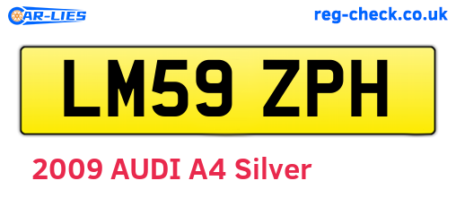 LM59ZPH are the vehicle registration plates.