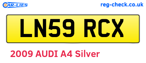 LN59RCX are the vehicle registration plates.