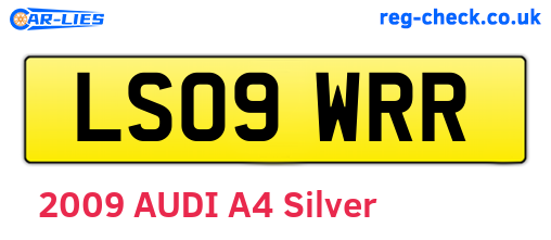 LS09WRR are the vehicle registration plates.