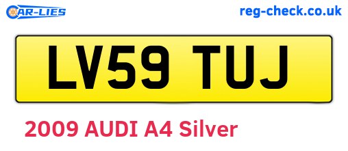 LV59TUJ are the vehicle registration plates.