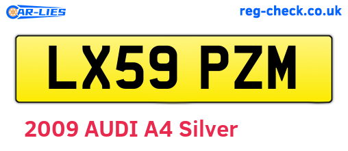 LX59PZM are the vehicle registration plates.