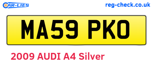 MA59PKO are the vehicle registration plates.