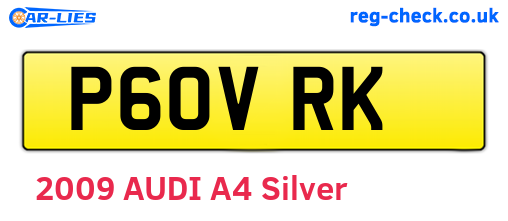 P60VRK are the vehicle registration plates.