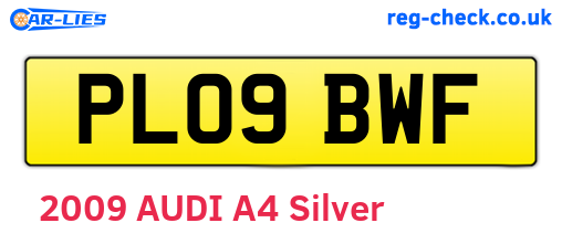 PL09BWF are the vehicle registration plates.