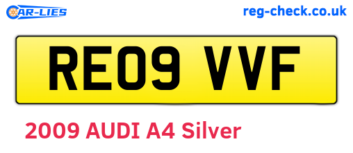 RE09VVF are the vehicle registration plates.