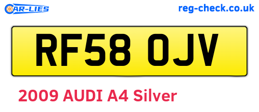 RF58OJV are the vehicle registration plates.