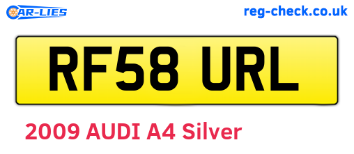 RF58URL are the vehicle registration plates.