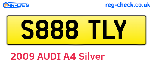 S888TLY are the vehicle registration plates.