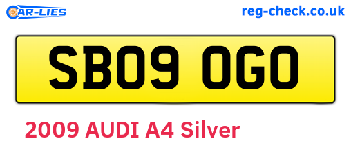 SB09OGO are the vehicle registration plates.