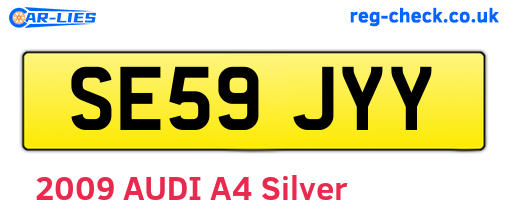 SE59JYY are the vehicle registration plates.